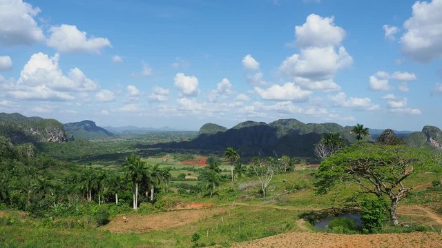 Vinales Valley, landscape from Los Acuaticos Mount, UNESCO World Heritage Site, Pinar del Rio Province, Cuba