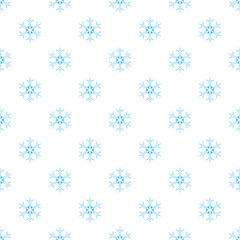 Vector seamless pattern with decorative snowflakes. Winter background.