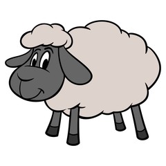 Sheep Mascot - A cartoon illustration of a cute Sheep Mascot.