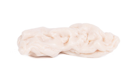 Close up chewing gum isolated on white background
