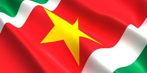 Suriname flag 3d