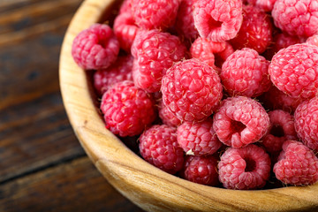 raspberry crop on the table