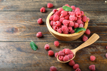raspberries place for text © alexshyripa