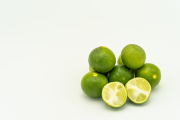 Lime's isolated on white background.
