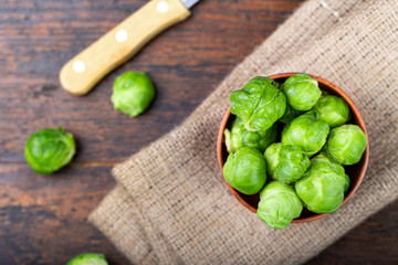 brussels sprouts on the table