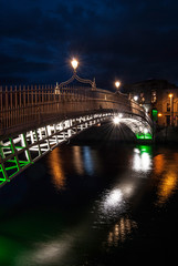 The Ha'Penny Bridge in Dublin, Ireland
