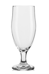Empty beer glass. Isolated on a white background.