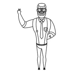 young man with beard avatar character