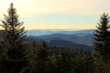 beautiful Black Forest at sunset - Mummelsee, Germany