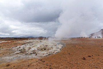 Myvatn geothermal area Hverir Namafjall in Northeast Iceland.