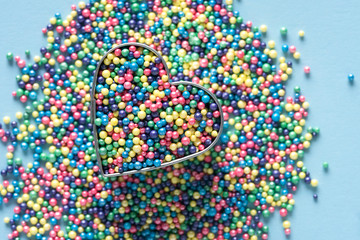 Sprinkles in a Heart Shape