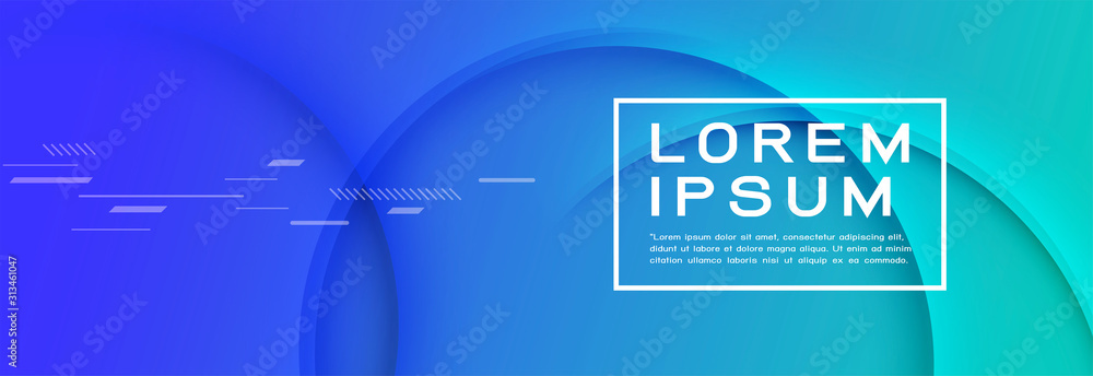 Poster colorful blue gradient background with dynamic curving shadow line effect. abstract template and mod