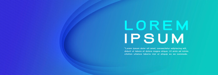 Colorful blue gradient background with dynamic curving shadow line effect. Abstract template and modern stylish texture for wallpaper, banner, card, book , landing page. Vector illuatration