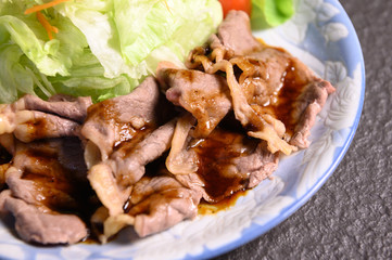 slice beef grill vegatable,sukiyaki asian delicious food