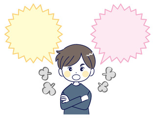 男性、ふきだし、怒る