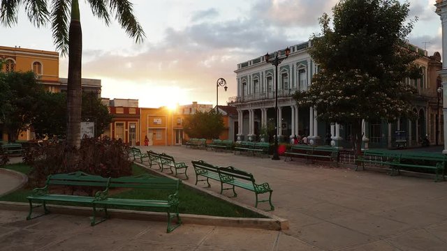 Serafin Sanchez Park at sunset, Sancti Spiritus, Sancti Spiritus Province, Cuba