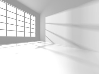 Fototapeta premium Futuristic White Architecture Design Background