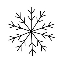 Fototapeta premium Snowflake icon. Simple line, outline vector flake of snow icons for ui and ux, website or mobile application