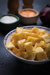 Patatas bravas, spanish fried potato