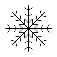 Snowflake icon. Simple line, outline vector flake of snow icons for ui and ux, website or mobile application