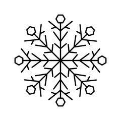 Snowflake icon. Simple line, outline vector flake of snow icons for ui and ux, website or mobile application