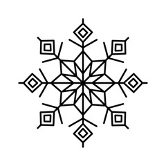 Snowflake icon. Simple line, outline vector flake of snow icons for ui and ux, website or mobile application