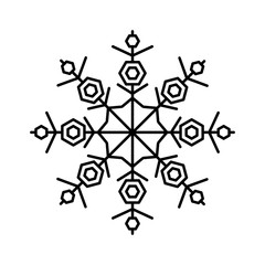 Snowflake icon. Simple line, outline vector flake of snow icons for ui and ux, website or mobile application