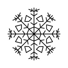 Snowflake icon. Simple line, outline vector flake of snow icons for ui and ux, website or mobile application