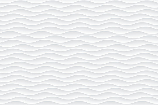 White abstract wavy texture. Seamless modern pattern with waves. © Rodin Anton