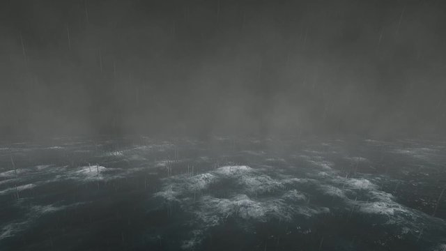 lightning storm at sea