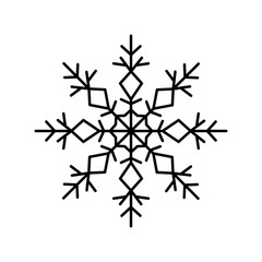 Snowflake icon. Simple line, outline vector flake of snow icons for ui and ux, website or mobile application