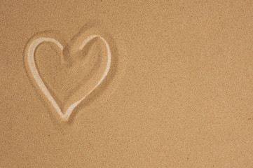 fantastic beach sand with heart