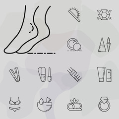 female foot icon. beauty, make up, cosmetics icons universal set for web and mobile