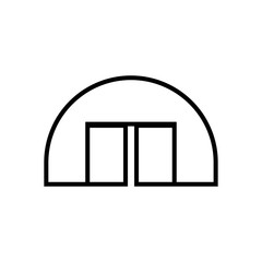 Hangar icon, logo isolated on white background