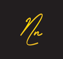 Cursive Letter Gold Alphabet Handwritten Signature Calligraphy