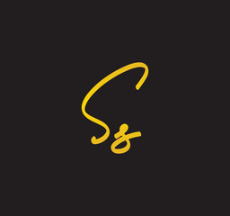 Cursive Letter Gold Alphabet Handwritten Signature Calligraphy