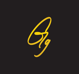 Cursive Letter Gold Alphabet Handwritten Signature Calligraphy
