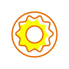 Doughnut icon vector in trendy style in white background