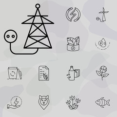 electrical energy icon. Ecology icons universal set for web and mobile