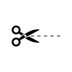 Fototapeta premium Scissors icon, logo isolated on white background