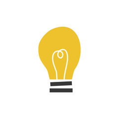 Vector Light Bulb Icon. Design modern light bulb. Stock vector illustration isolated on white background.