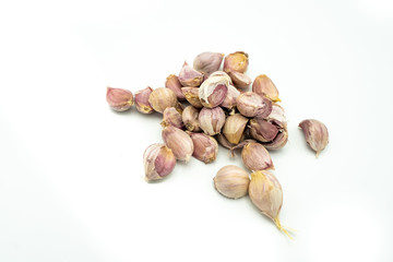 Garlic isolated on white background.