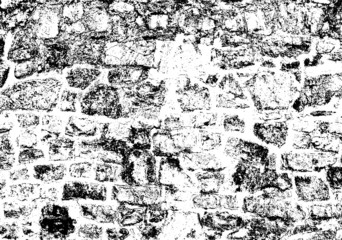 Aged wall texture. Grainy messy overlay of empty, aging, scratched wall. Grunge rough dirty background. Vector Illustration. Black isolated on white background. EPS10.