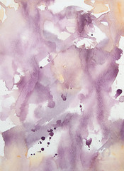 Purple and tan abstract watercolor paint