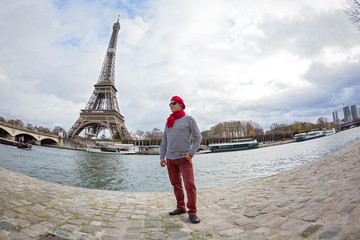 Man travels through Paris