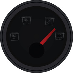 Naklejka premium Mood indicator gauge. vector illustration
