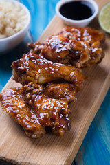 Asian spicy chicken wings