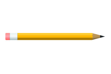 Simple pencil isolated on white background. Vector illustration