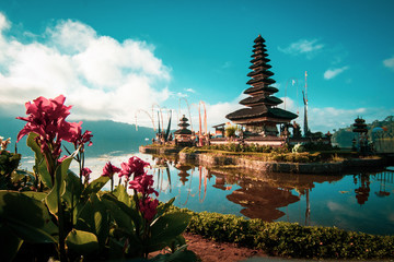 Pura Ulun Danu Bratan Hindu Temple in Bali, Indonesia - obrazy, fototapety, plakaty