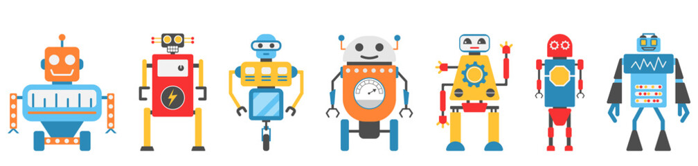 Collection Robot Character,Artificial Intelligence, AI. Androids, Monsters, Cyborgs, Humanoids